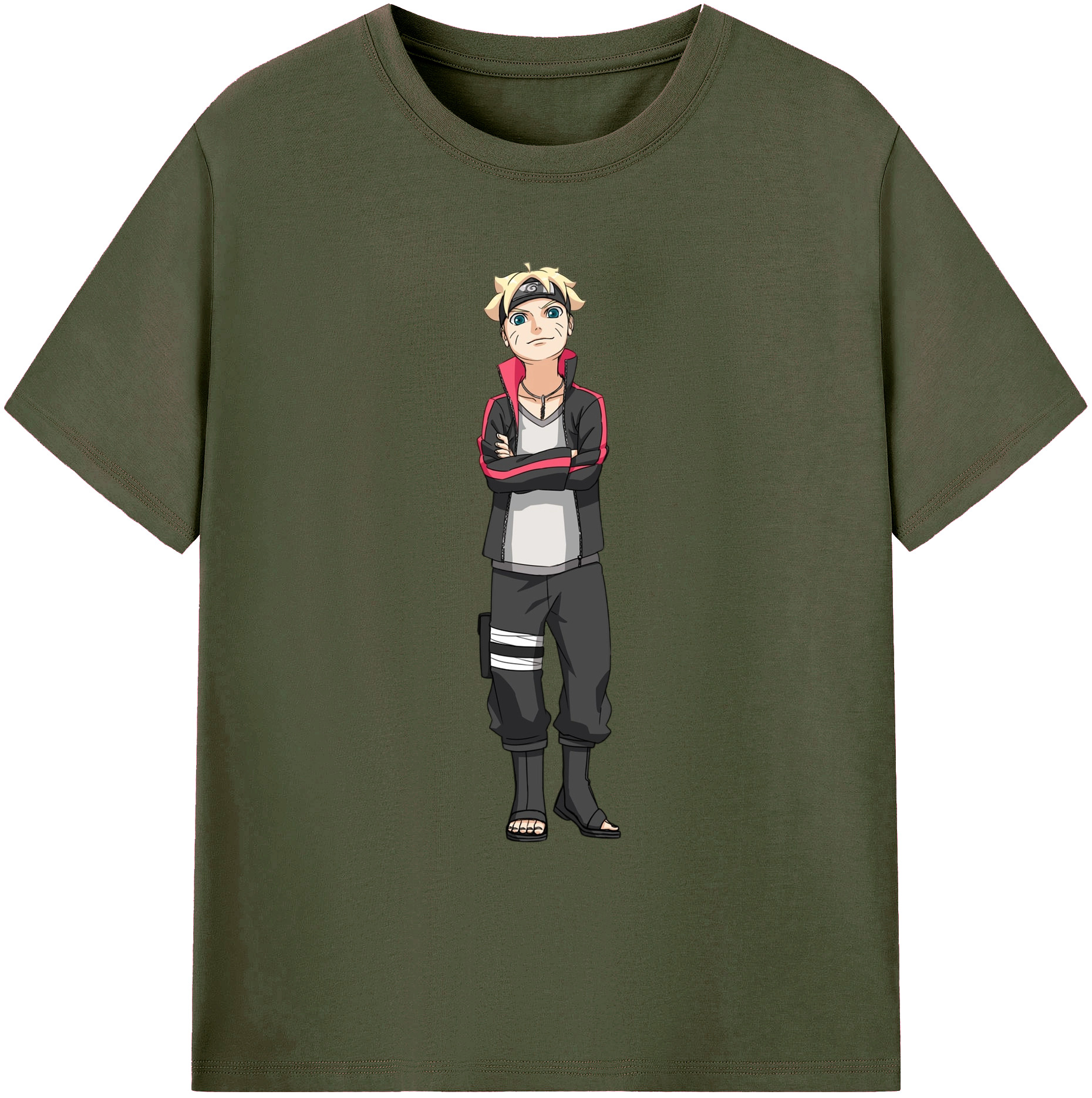 （画像用） NARUTO -ナルト- うずまき ボルト Uzumaki Boruto 綿100％ メンズ半袖Tシャツ｜肌触りやわらか＆通気性